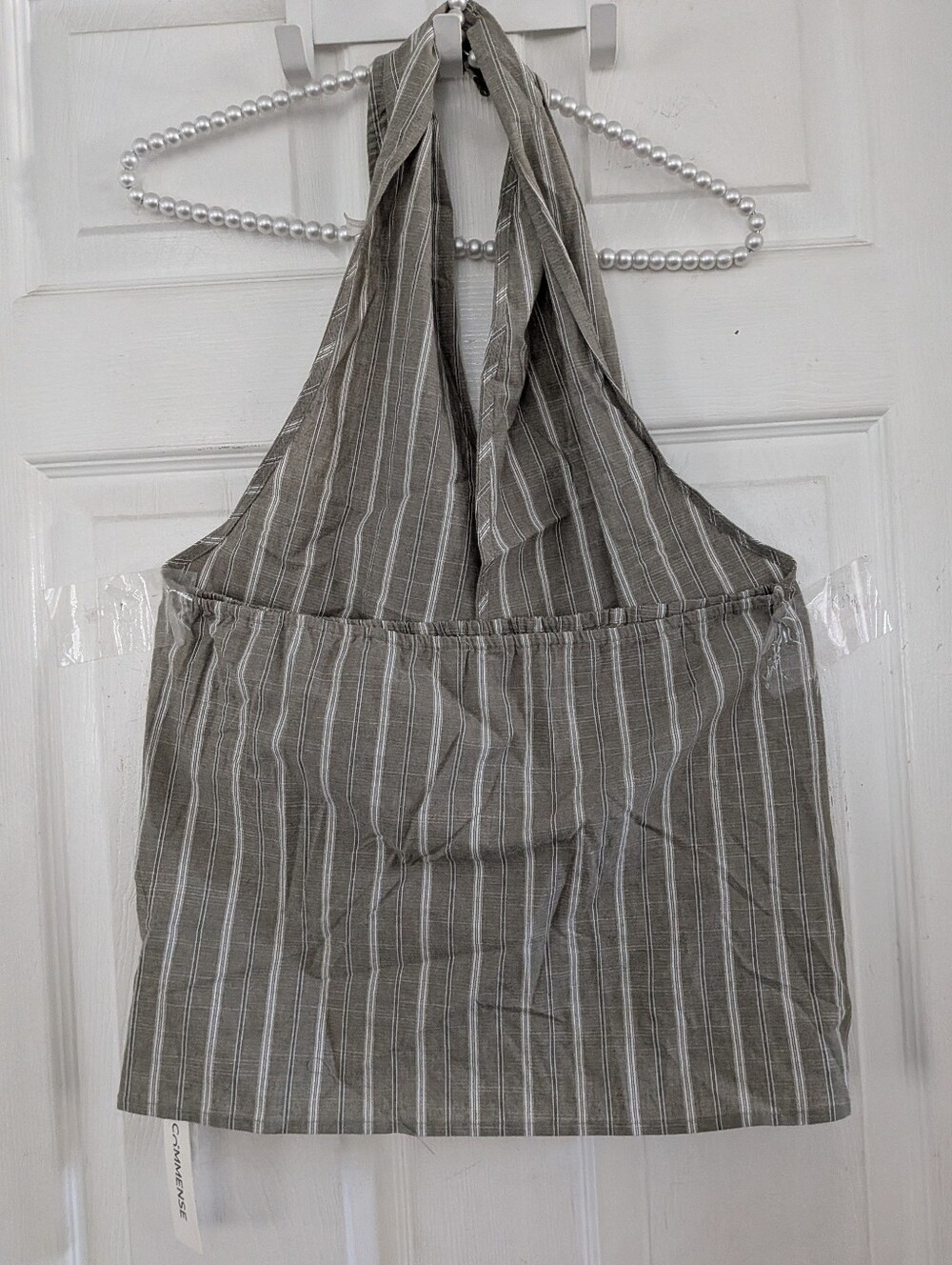 Commmense Striped Cotton Linen Halter Top & Pants - Picture 10 of 16
